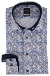 olymp-overhemd-blauw-paisley-modern-fit